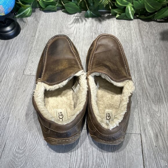UGG Men's Shoes ASCOT LEATHER Casual Comfort Slipper SZ 10 US - Picture 6 of 9